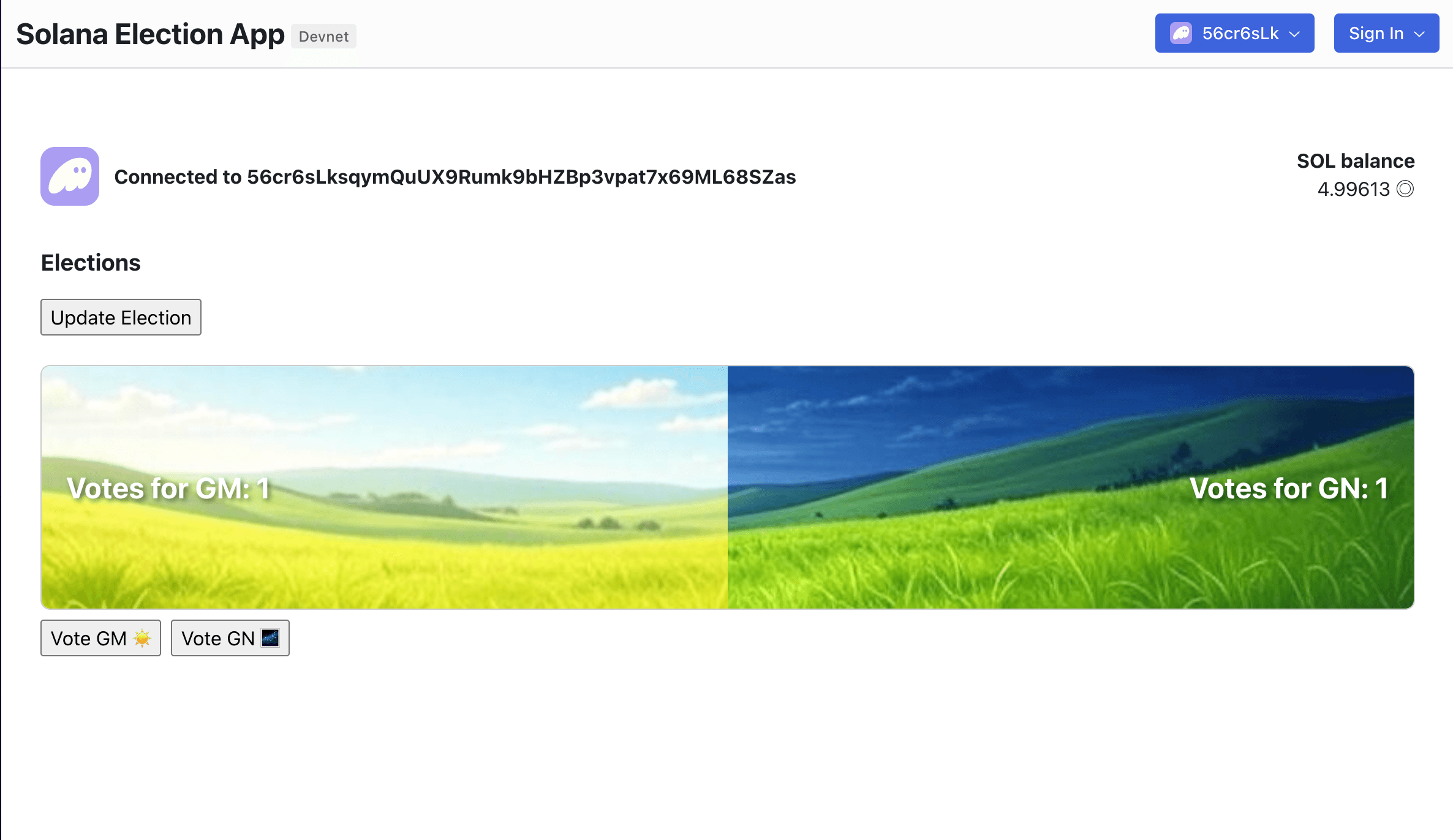 Anchor Election Screenshot